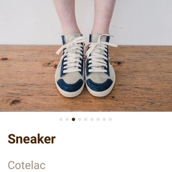 COTÉLAC Abou Spotted Leather & Suede Mid-Top Sneaker - From: Ethiopia (Size: 41) - Picture 14 of 16